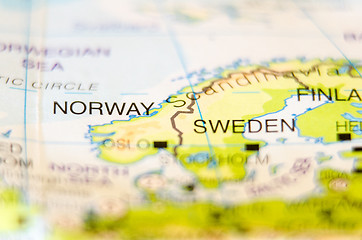 Image showing norway country on map