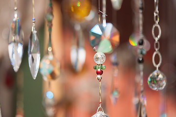 Image showing abstract crystals dangling background