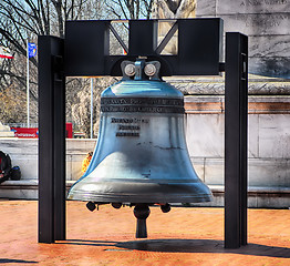 Image showing Liberty Bell replica in front of Union Station in Washington D.C