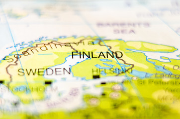 Image showing finland country on map