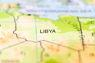 Image showing libya country on map