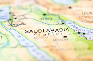 Image showing saudi arabia country on map