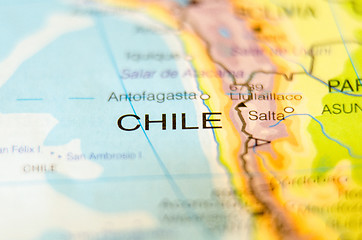 Image showing chile country on map
