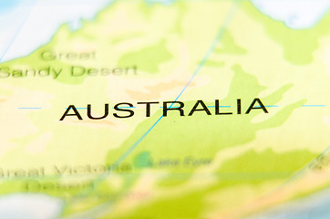 Image showing australia country on map