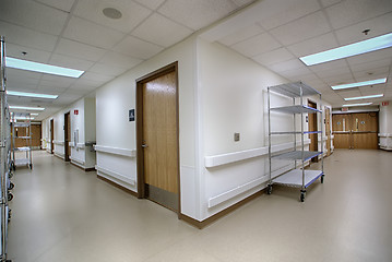 Image showing hospital corridor hallway