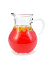 Image showing Compote from rhubarb in jug