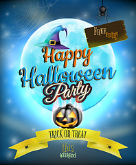 Image showing Happy Halloween party Poster. EPS 10