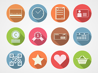 Image showing Flat vector icons for internet commerce