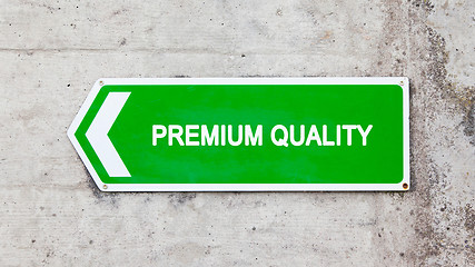 Image showing Green sign - Premium quality