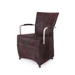 Image showing Leather dining room chair 