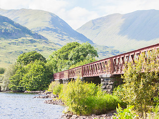 Image showing Structure of metal railway bridge