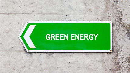 Image showing Green sign - Green energy