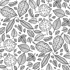 Image showing Leaves. Seamless vector background.