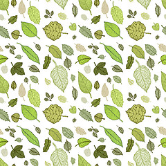 Image showing Leaves. Seamless vector background.