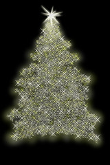 Image showing Christmas Tree Made of Lights Illustration