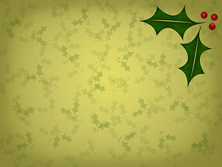 Image showing Christmas Holly Background