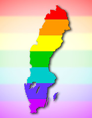 Image showing Sweden - Rainbow flag pattern