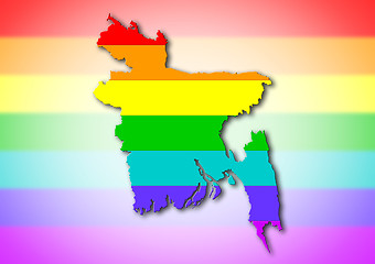 Image showing Bangladesh - Rainbow flag pattern