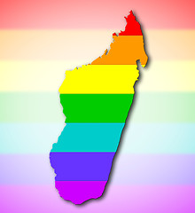 Image showing Madagascar - Rainbow flag pattern