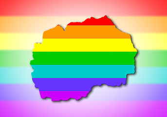 Image showing Macedonia - Rainbow flag pattern