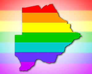 Image showing Botswana - Rainbow flag pattern