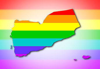 Image showing Yemen - Rainbow flag pattern