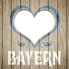 Image showing wooden heart Bavaria