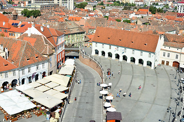 Image showing Sibiu city aerial view
