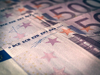 Image showing Retro look Euro note