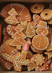 Image showing christmas homemade gingerbread