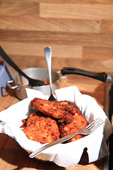Image showing czech traditional schnitzel meat 