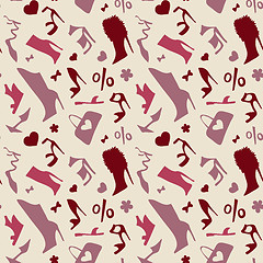 Image showing Women shoes. Seamless pattern.