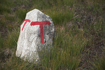 Image showing Hiking trail sign