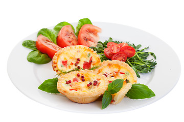 Image showing Quiche with Salad