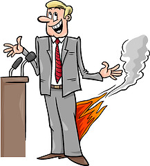 Image showing pants on fire saying cartoon