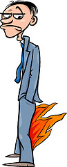 Image showing pants on fire saying cartoon