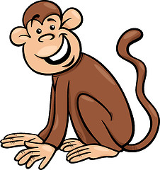 Image showing funny monkey cartoon illustration