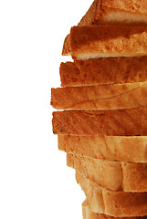 Image showing bread in slices closeup