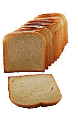 Image showing bread slices line up