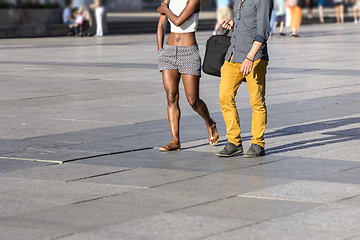 Image showing Man and woman walking