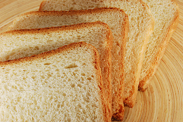 Image showing bread slices structure closeup