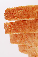 Image showing toast bread four pieces closeup