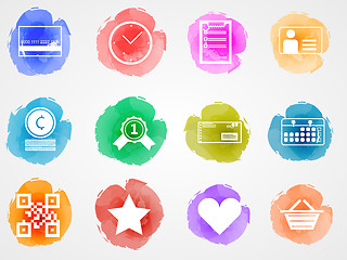 Image showing Creative vector colored icons for internet retail business
