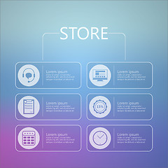 Image showing Stylized vector icons for online store service