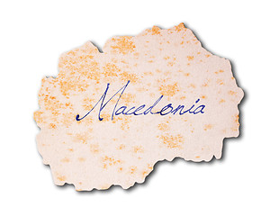 Image showing Old paper with handwriting - Macedonia