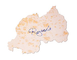 Image showing Old paper with handwriting - Rwanda