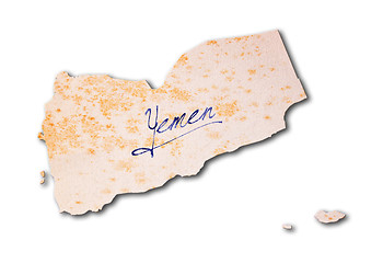Image showing Old paper with handwriting - Yemen