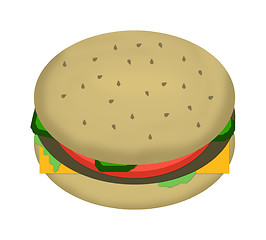 Image showing Single Patty Cheeseburger