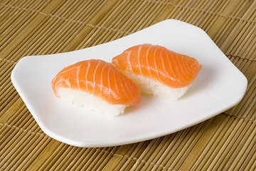 Image showing Sushi - Salmon Nigiri

