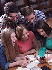 Image showing teens group in school